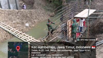 Kodim 0813 Bojonegoro Garap 10 Jembatan Perintis Garuda