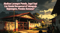 Abaikan Larangan Pemda, Jagal Sapi Liar Bandel Beroperasi di Tulungrejo Bojonegoro, Pemdes Kemana?